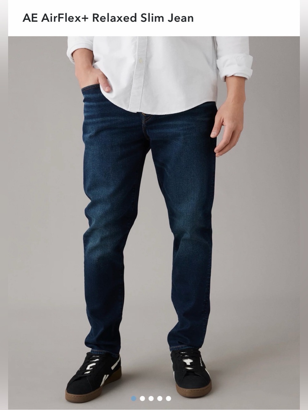 NWT American Eagle Outfitters AirFlex+ Relaxed Slim Jean - Dark Blue